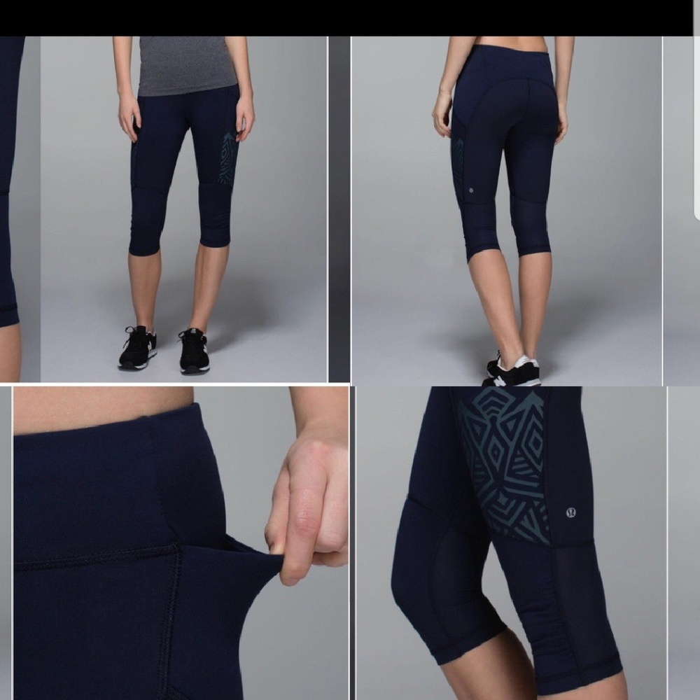 Lululemon stash it crop Leggings